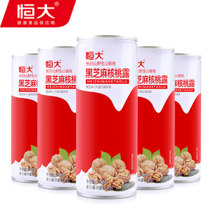 29.8元包邮   恒大核桃露黑芝麻240ml*16罐