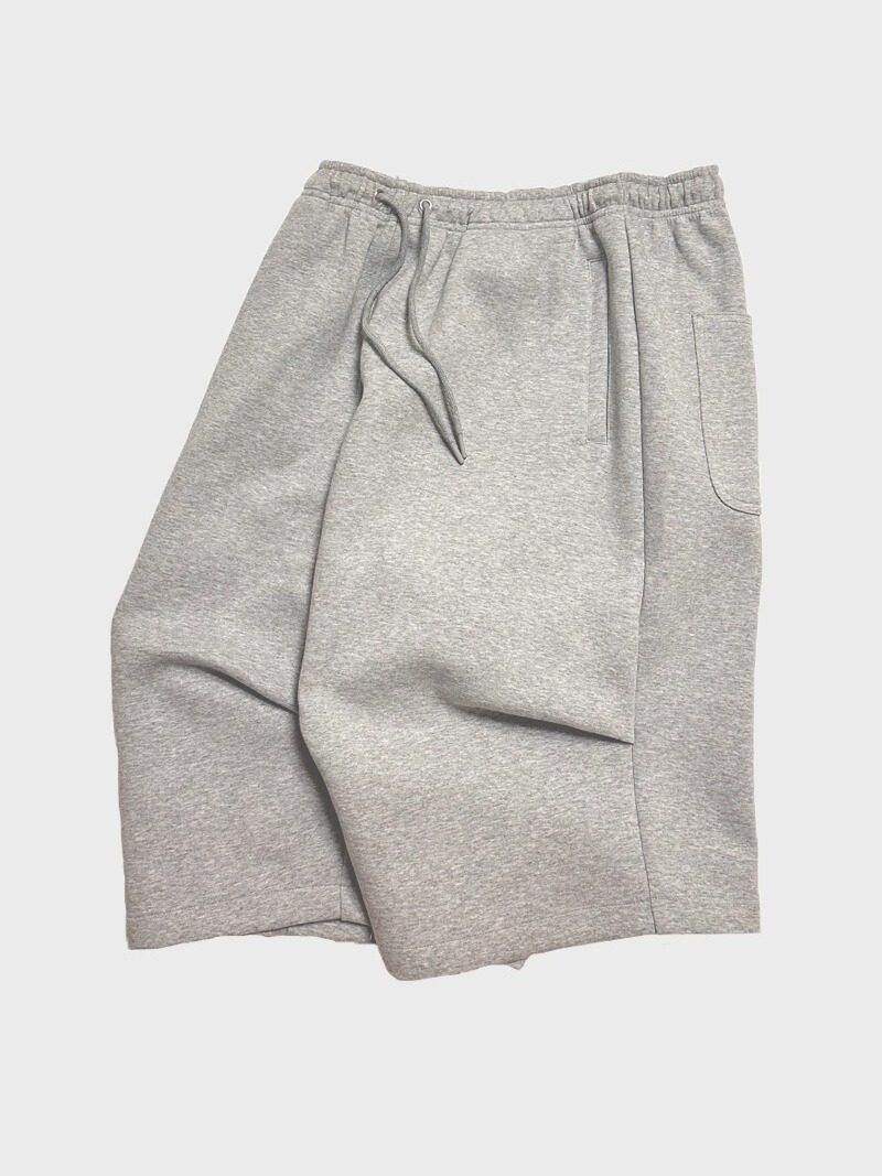 NONNOD GRAY PREMIUM GREY ATHLETIC SHORTS OVER-THE-KNEE THREE-DIMENSIONAL SILHOUETTE ALL GREY TEXTURE CROPPED MEN