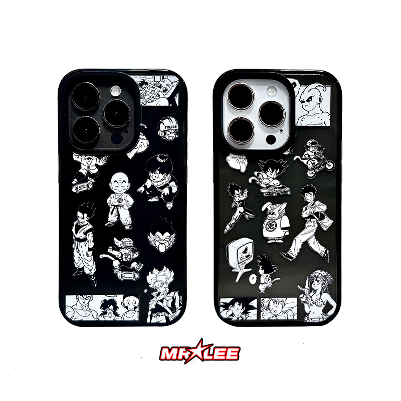 七龙珠创意拼接透明黑色手机壳