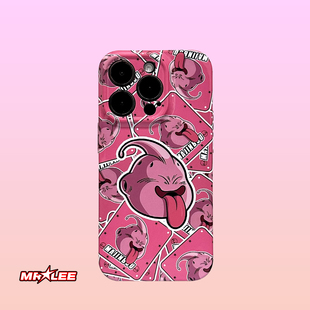 李馆长CASE原创魔人布欧磨砂动漫保护壳适用iPhone17promax七龙珠16 15小米14苹果可爱13卡通华为菲林手机壳