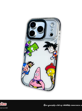 李馆长CASE适用苹果17promax动漫二次元七龙珠手机壳适用iPhone16/15辛普森周边派大星透明14保护套
