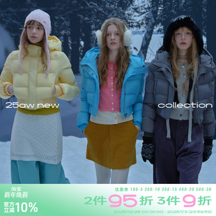 防风简约保暖面包服外套 棉服女冬季 riverstone plus星星刺绣短款