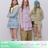 riverstone 百搭蛋糕屁帘休闲套装 plus 连帽条纹口袋卫衣女冬季