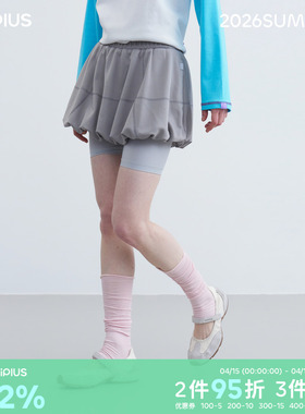 riverstone plus  少女风松紧腰运动蓬蓬裙裤女花苞短裙半身裙