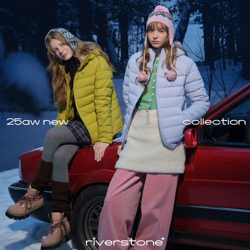 riverstone plus 90白鸭绒排骨连帽羽绒服女轻薄冬季保暖拉链外套