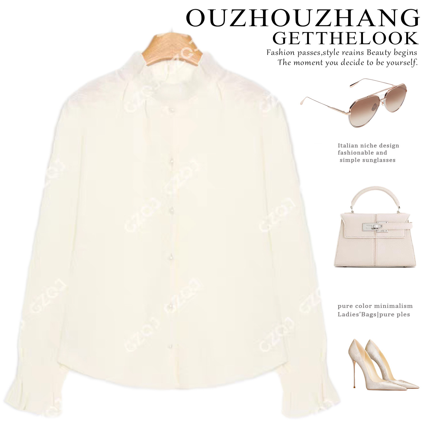 气质羊毛衬衫针织毛衣