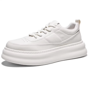 帕达索男鞋2025新款小白鞋男厚底增高休闲鞋男士真皮板鞋250223