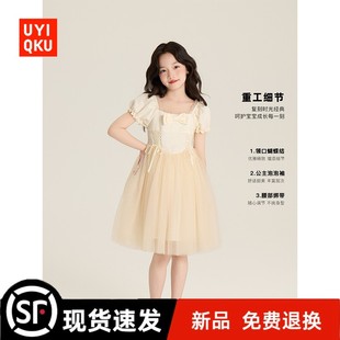 新款 设计甜美蝴蝶结气质公主风蓬蓬裙 女童连衣裙夏季 2025新款