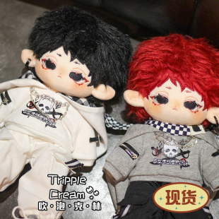 十字之诫吹泡克林棉花娃娃娃衣娃用衣服短裤卫衣裤子三角巾配饰件