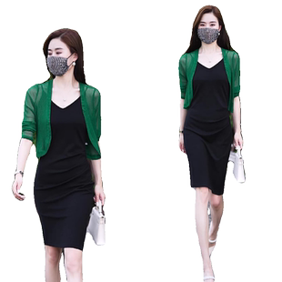 夏天穿的披肩外搭配裙子的上衣罩衫百搭洋气薄款外套长袖防晒开衫