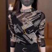 2026遮肉显瘦洋气上衣 内搭别致漂亮小衫 秋冬新款 半高领加绒打底衫