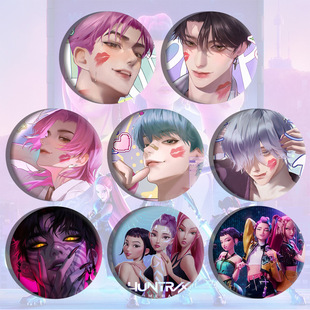 外贸Kpop韩流猎魔女团周边吧唧 鲁米米拉佐伊周边应援吧唧徽章胸