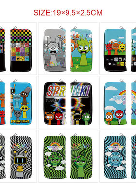 跨境外贸 音乐游戏节奏盒子Beatbox周边长款拉链pu皮革大容量钱包