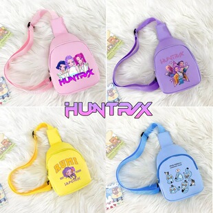 KPop Demon Hunters猎魔女团PU皮斜跨包小女孩小男孩出街配饰包