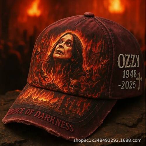 2026新款Ozzy Osbourne棒球帽男女休闲数码印花帽摇滚之神棒球帽