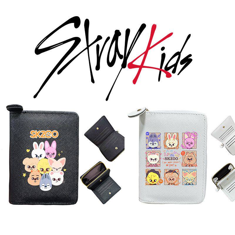 stray kids周边钱包女性可爱硬币钱包信用卡持有人护照PU钱包男女