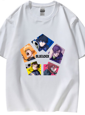 外贸蓝色监狱BLUE LOCK日漫周边ainime亚马逊跨境短袖T恤男女