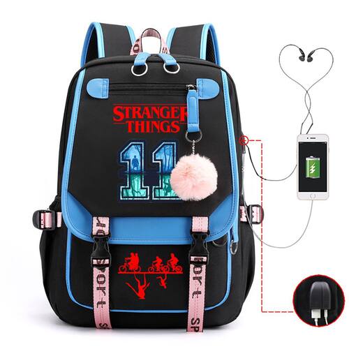 Strangerthing周边印花时尚双肩