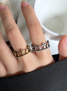 925纯银嘻哈朋克女士尾戒