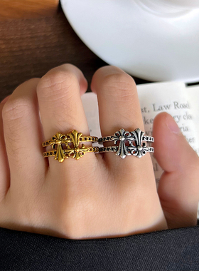 双层十字架个性嘻哈手饰品