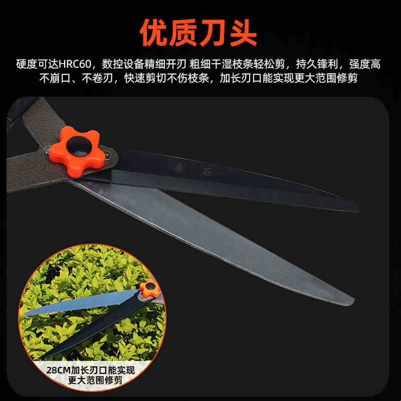 园艺剪刀绿篱剪家用草坪绿化修剪树枝花木草剪强力园林大剪刀伸缩图片