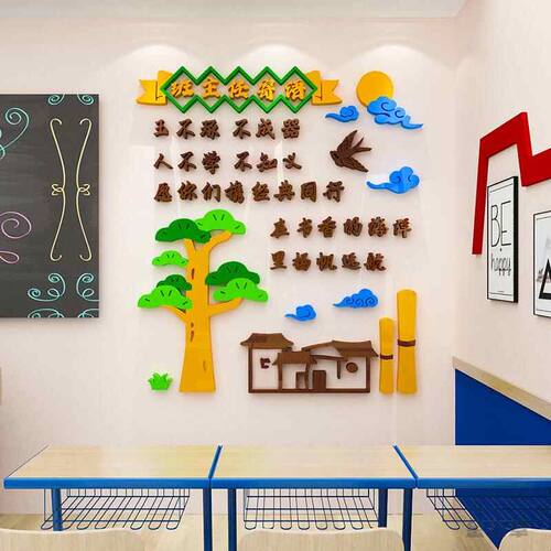 班主任寄语初中高中小学班级文化墙布置装饰标语贴画教师励志墙贴