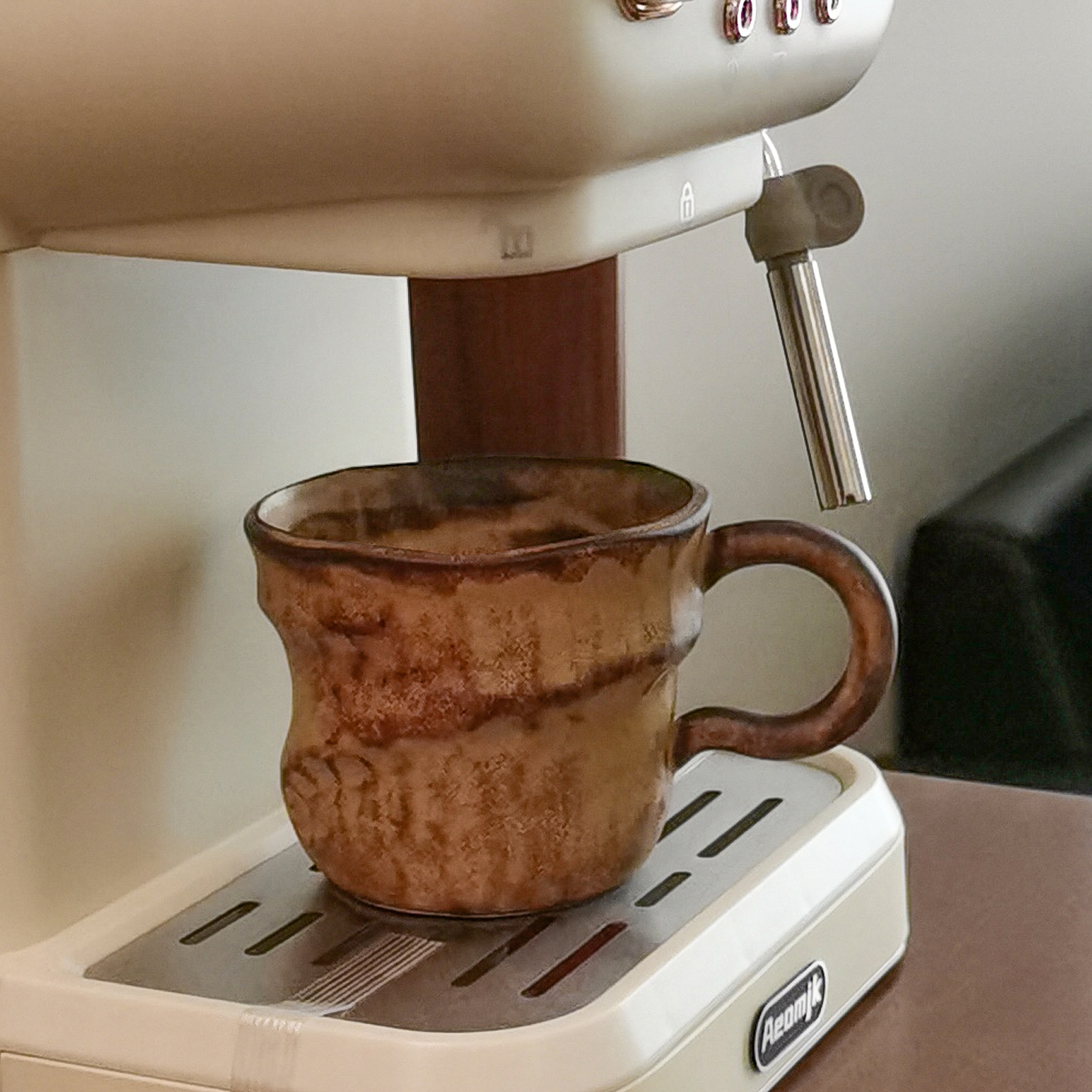 复古粗陶窑变釉陶瓷咖啡杯