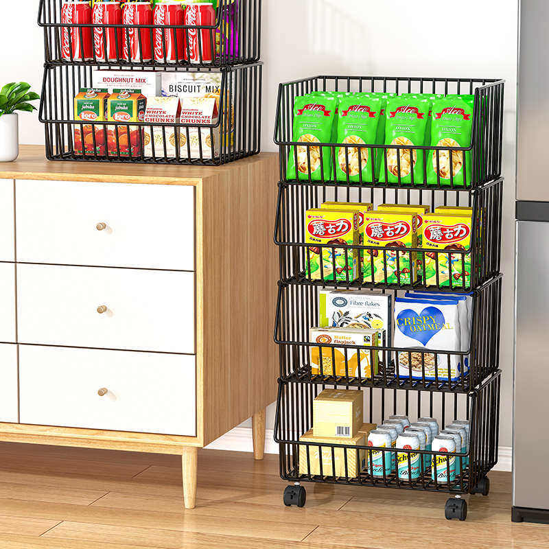 零食架子小推车置物架落地带轮可移动多层收纳柜厨房客厅放水果架,收纳整理,整理架/置物架/收纳架,淘宝优惠券,粉丝福利购,淘宝优惠卷