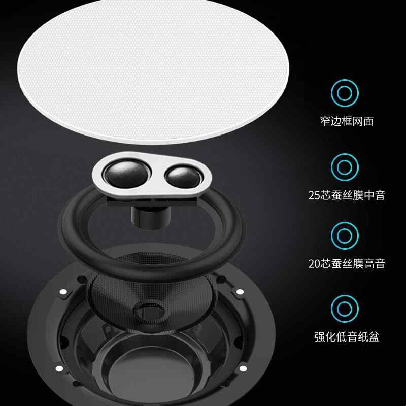 创智JiHiFi新J9家庭背景音乐主机系统套装高低音分频吸顶喇叭音响
