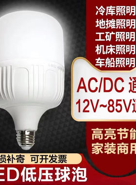 NGIA低压led球泡12v24v36v48伏节能照明灯泡直流工地机床电瓶太阳