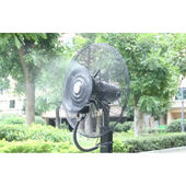 穆运工业喷雾风扇加湿器户外工厂车间除尘加湿细雾化强力落地风扇