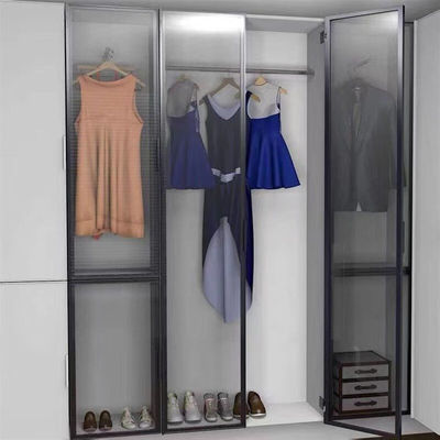 ONETWO1快装单轴针织式铰链270°酒柜铝框玻璃衣柜门隐形合页黑灰