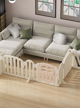 麦宝创玩婴儿围栏地上三面儿童游戏室内家用安全防护栏角落单面宝