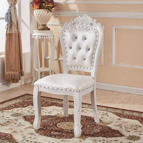 四坊八巷欧式椅子欧式餐椅实木酒店KTV餐厅软包雕花描金描银椅美