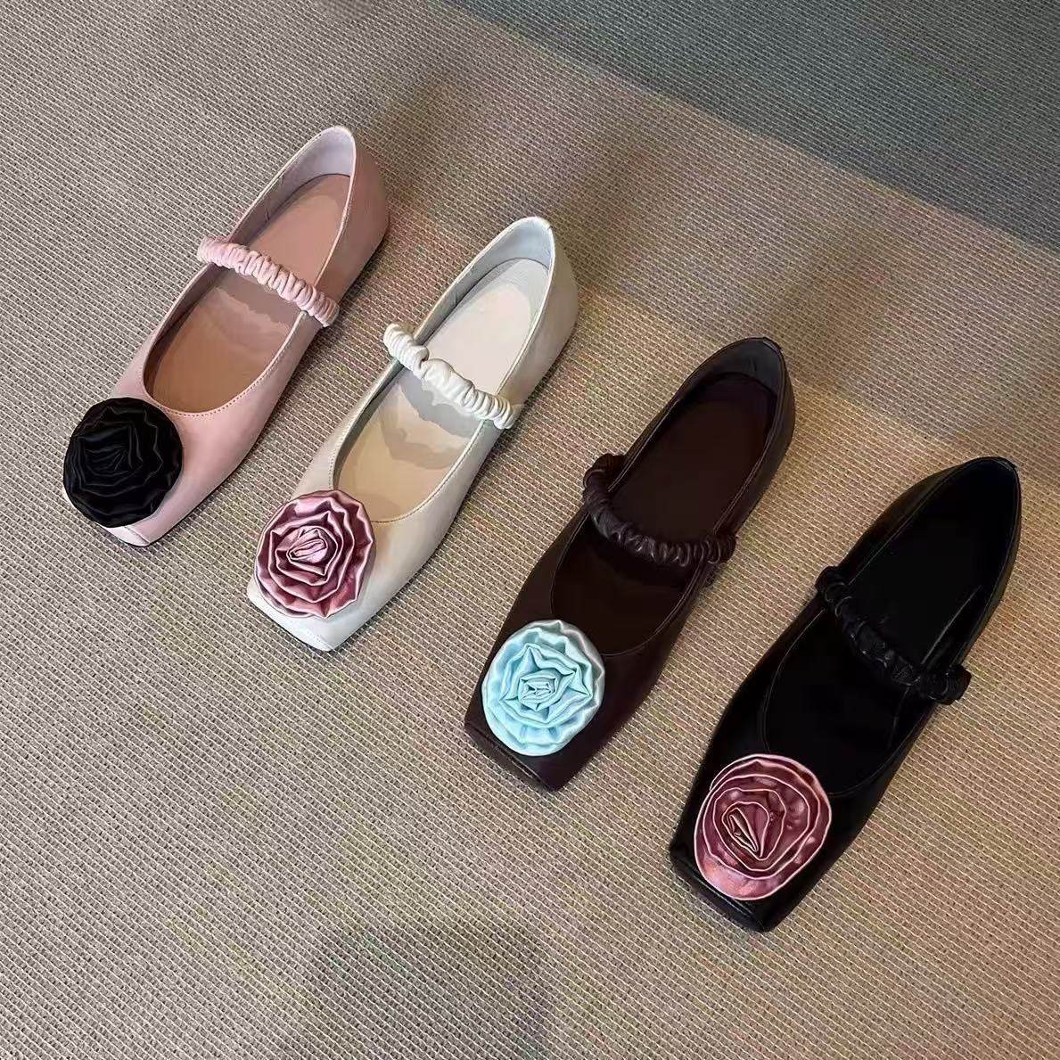 2026春季新款浅口复古法式花朵文艺一字带玛丽珍鞋休闲平底单鞋女,女鞋,玛丽珍鞋,淘宝优惠券,粉丝福利购,淘宝优惠卷