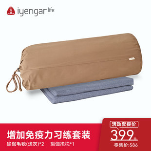 艾扬格Life 提升免疫力增强抵抗力毛毯抱枕椅子瑜伽砖辅具套装