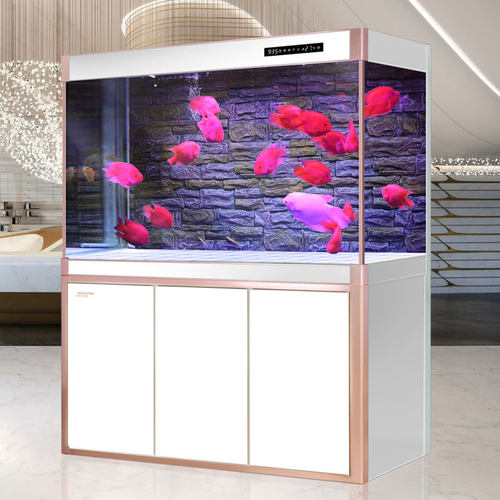 闽江鱼缸客厅落地轻奢生态玻璃