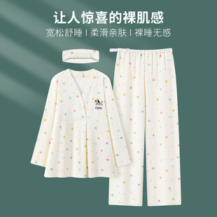 带头巾纯棉春秋月子服春夏季 产前产后产妇孕妇哺乳喂奶家居服睡衣