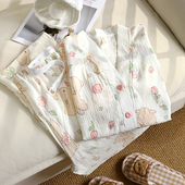 外穿家居服 套装 春夏云朵纯棉月子服产后产妇孕妇哺乳睡衣夏季 薄款