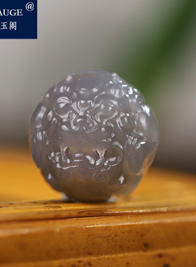 和田玉烟紫色貔貅单圆珠烟紫散珠单珠金刚菩提文玩手串链diy配饰