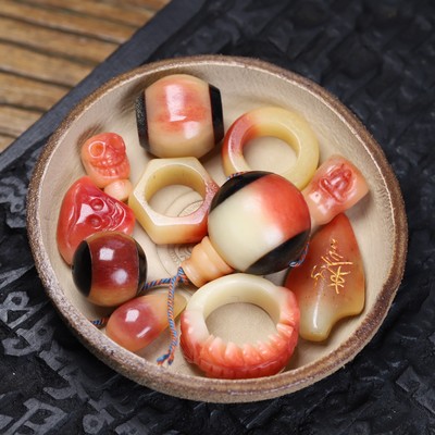 骆驼骨配饰驼骨三通卡子跑环单珠计数器佛珠配饰