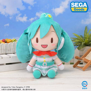 正版现货 世嘉 SEGA 初音未来fufu毛绒合集 豆豆眼初音情人节礼物