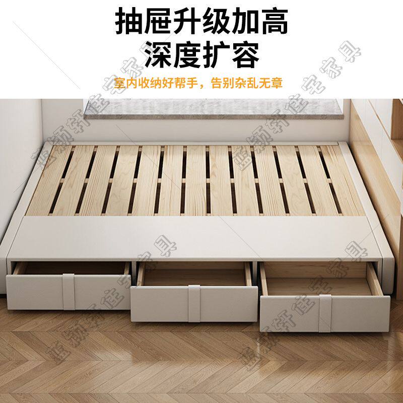 德国品质实木榻榻米床高箱储物双人床现代简约收纳单人床小户型衣