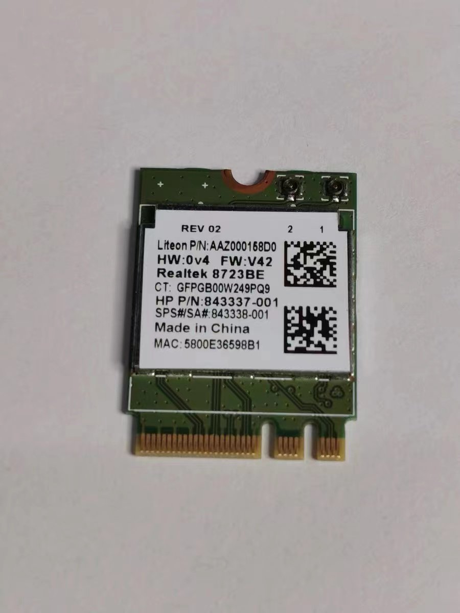惠普RTL8723BE无线网卡300M NGFF 蓝牙4.0 SPS:843338 通用版本