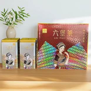 新款广西梧州六堡茶包装礼盒铁罐套装空盒单罐装250克