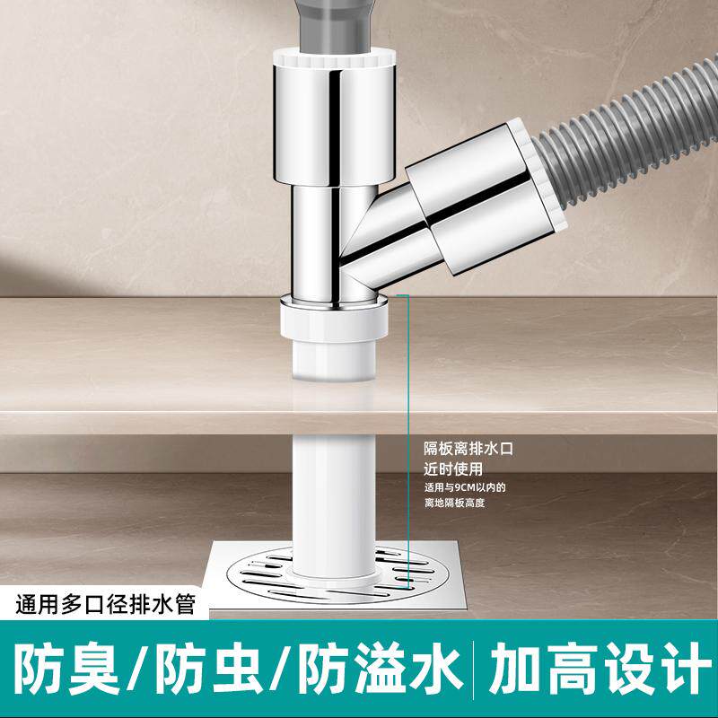 洗衣机下水管地漏接头加长延长管