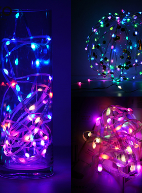 WS2812防水5V/12V皮线灯4020RGB灯珠全彩内置IC可编程流水LED灯串