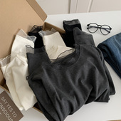 显瘦保暖好看网纱拼接加绒打底衫 女温柔韩系圆领长袖 T恤秋冬内搭