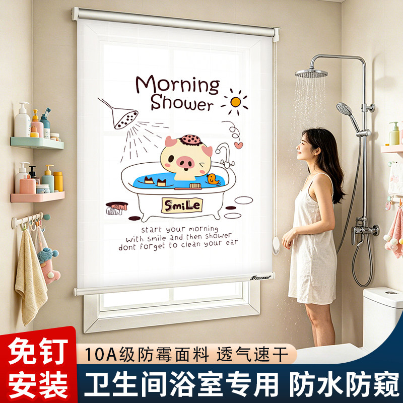 卫生间专用防水卷帘窗帘