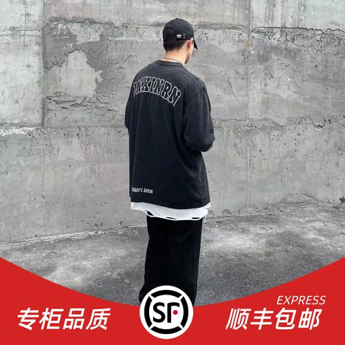 INXINRN宽松潮长袖t恤